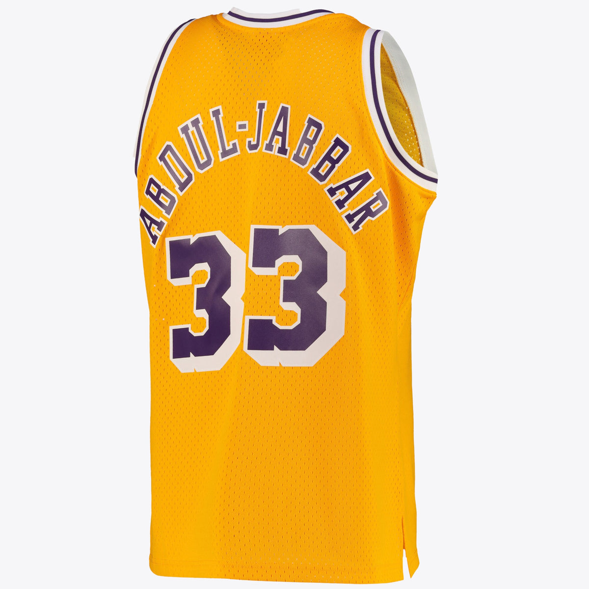 Kareem Abdul-Jabbar Los Angeles Lakers Swingman Road Jersey - Light Gold - Mens