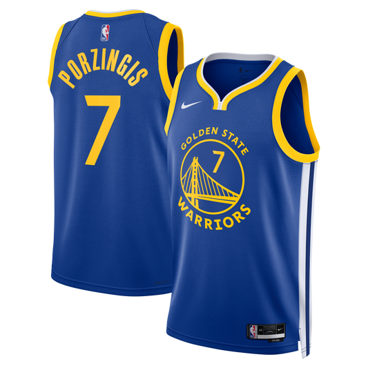 Kristaps Porziņģis Golden State Warriors Icon Edition Swingman Jersey - Royal - Unisex