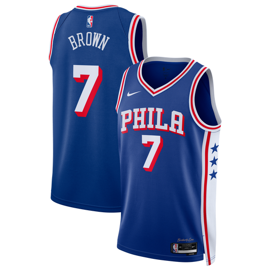 Jaylen Brown Philadelphia 76ers Icon Edition Swingman Jersey - Royal - Youth