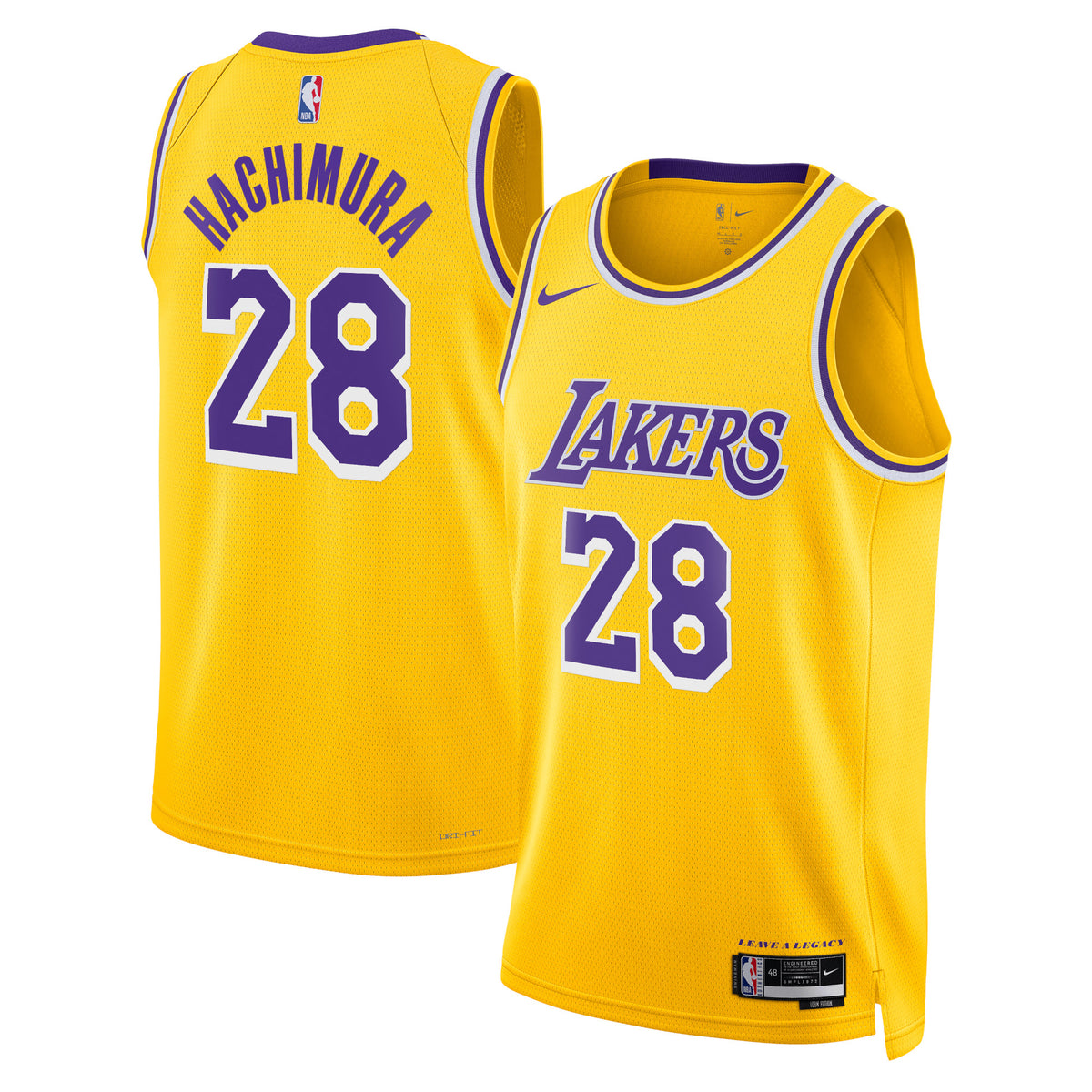 Rui Hachimura Los Angeles Lakers Icon Edition Swingman Jersey - Gold - Unisex