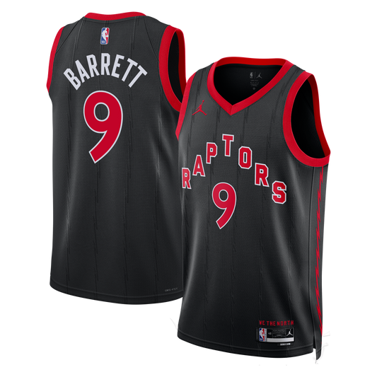 RJ Barrett Toronto Raptors Statement Edition Swingman Jersey - Black - Unisex