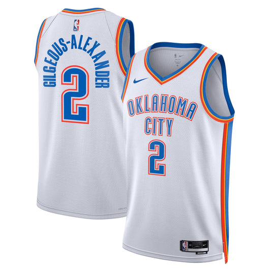 Shai Gilgeous-Alexander Oklahoma City Thunder Association Edition Swingman Jersey - White - Unisex