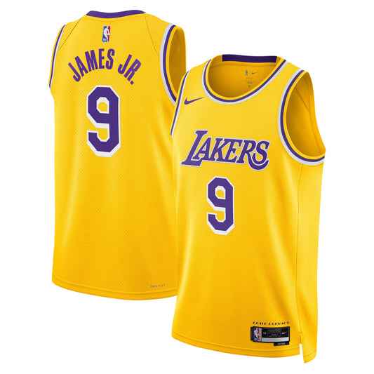 Bronny James Los Angeles Lakers Swingman Icon Jersey - Gold - Unisex