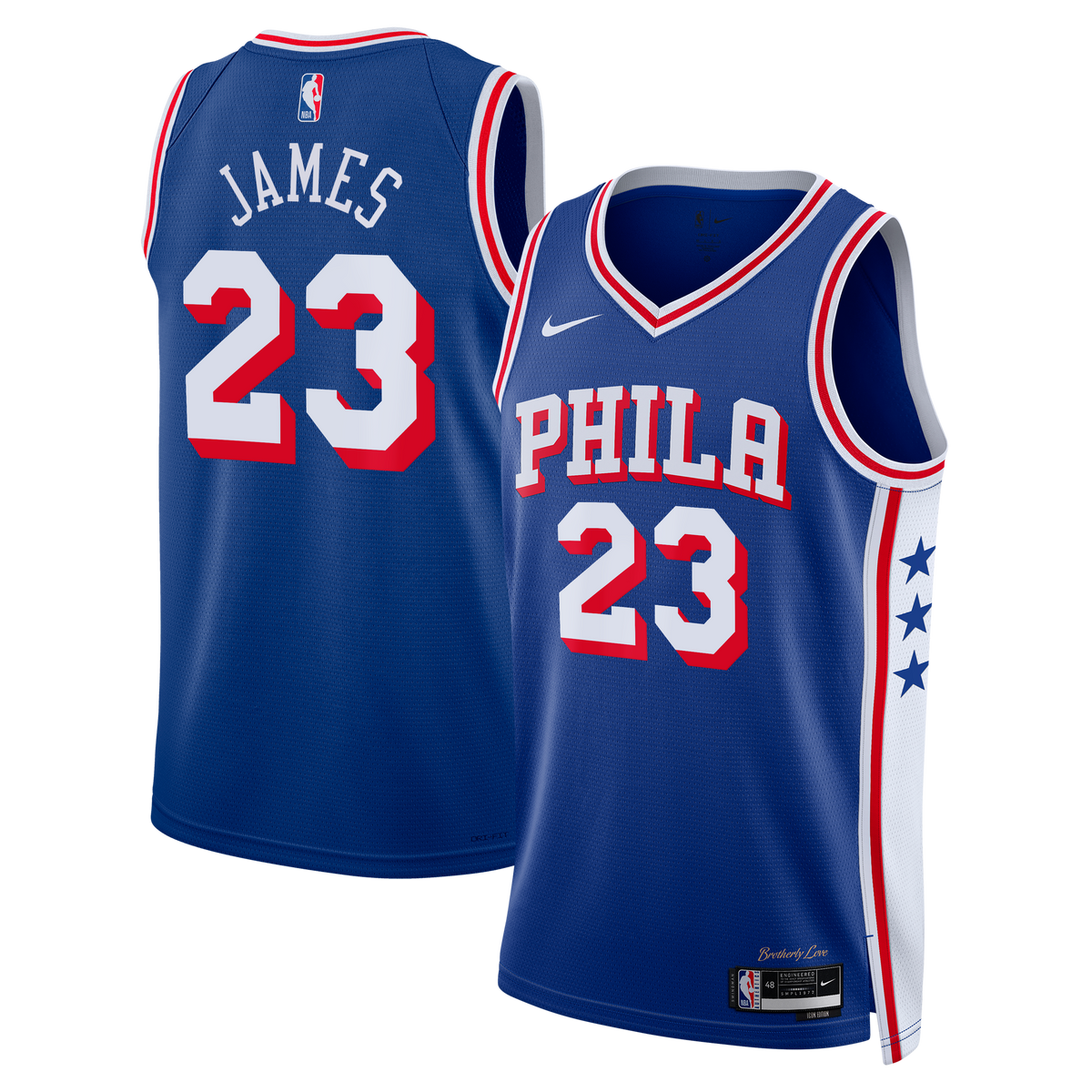 LeBron James Philadelphia 76ers Icon Edition Swingman Jersey - Royal - Unisex