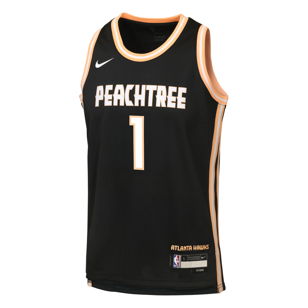 Jalen Johnson Atlanta Hawks 2025/26 City Edition Swingman Jersey - Black - Youth