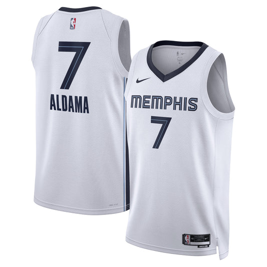 Santi Aldama Memphis Grizzlies Association Edition Swingman Jersey - White - Unisex