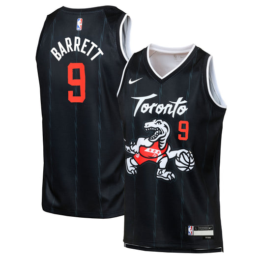 RJ Barrett Toronto Raptors 2025/26 City Edition Swingman Jersey - Black - Youth