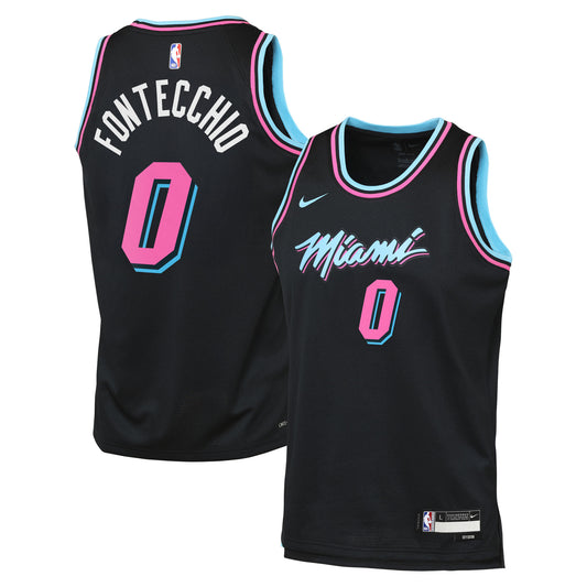 Simone Fontecchio Miami Heat 2025/26 City Edition Swingman Jersey - Black - Youth