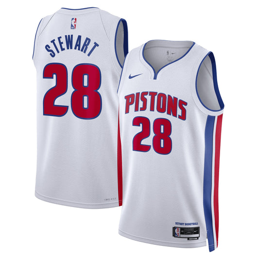 Isaiah Stewart Detroit Pistons Association Edition Swingman Jersey - White - Unisex