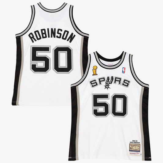 David Robinson San Antonio Spurs 2002 Finals Authentic Home Jersey - White