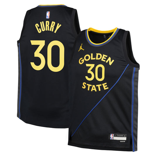 Stephen Curry Golden State Warriors Statement Edition Swingman Jersey - Black - Youth
