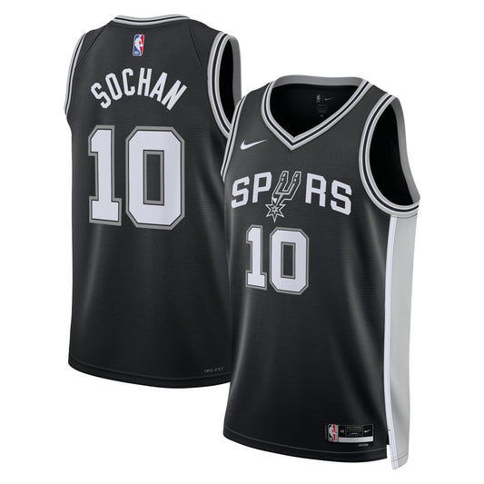 Jeremy Sochan San Antonio Spurs Icon Edition Swingman Jersey - Black - Unisex