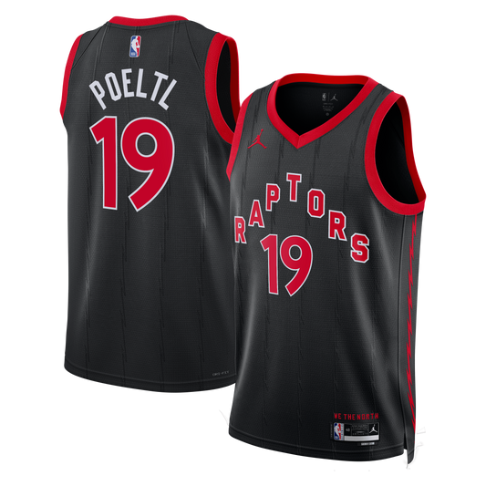 Jakob Poeltl Toronto Raptors Statement Edition Swingman Jersey - Black - Unisex