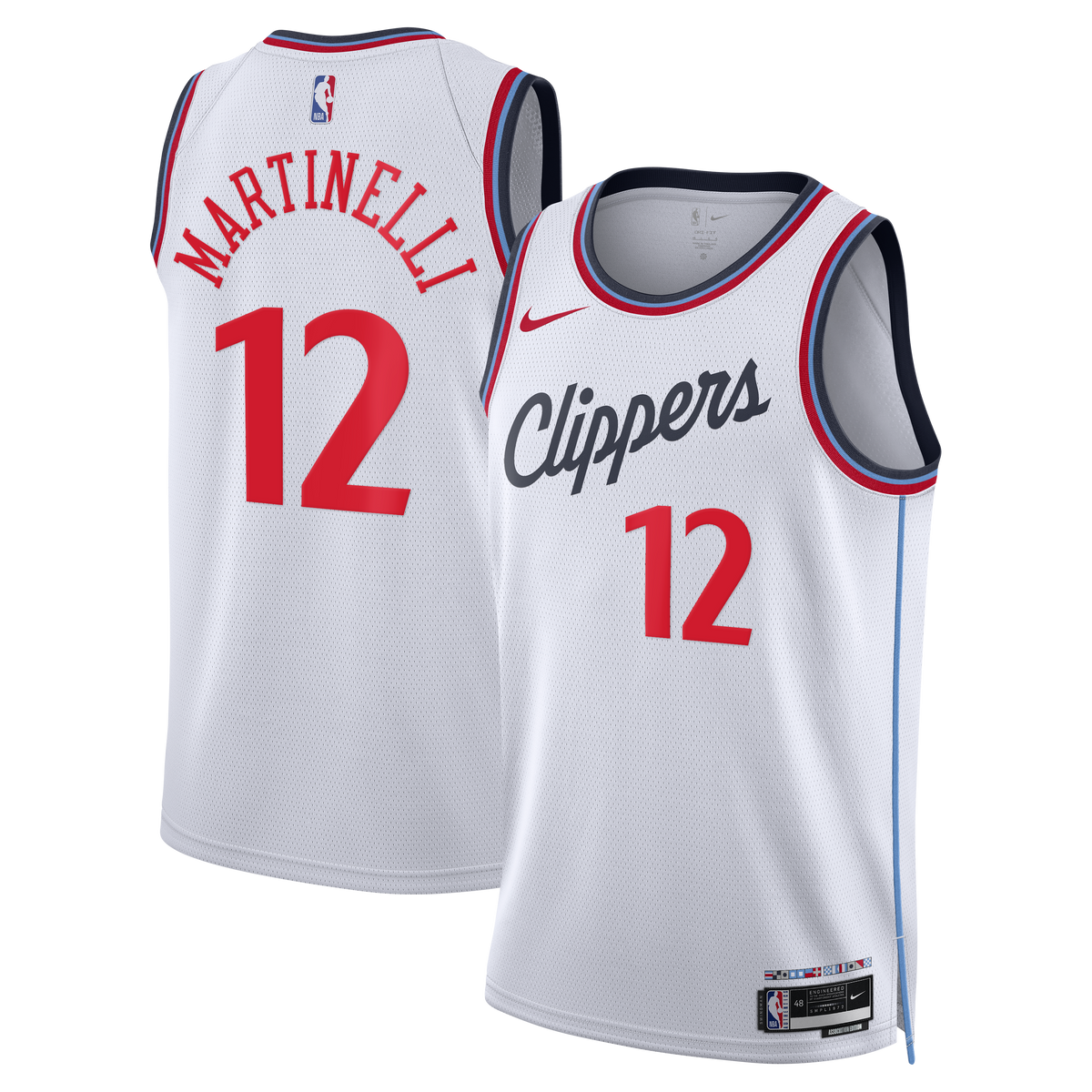 Nick Martinelli Los Angeles Clippers Association Edition Replica Swingman Jersey - White - Unisex