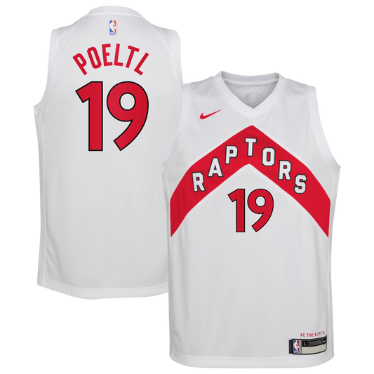 Jakob Poeltl Toronto Raptors Association Edition Swingman Jersey - White - Youth