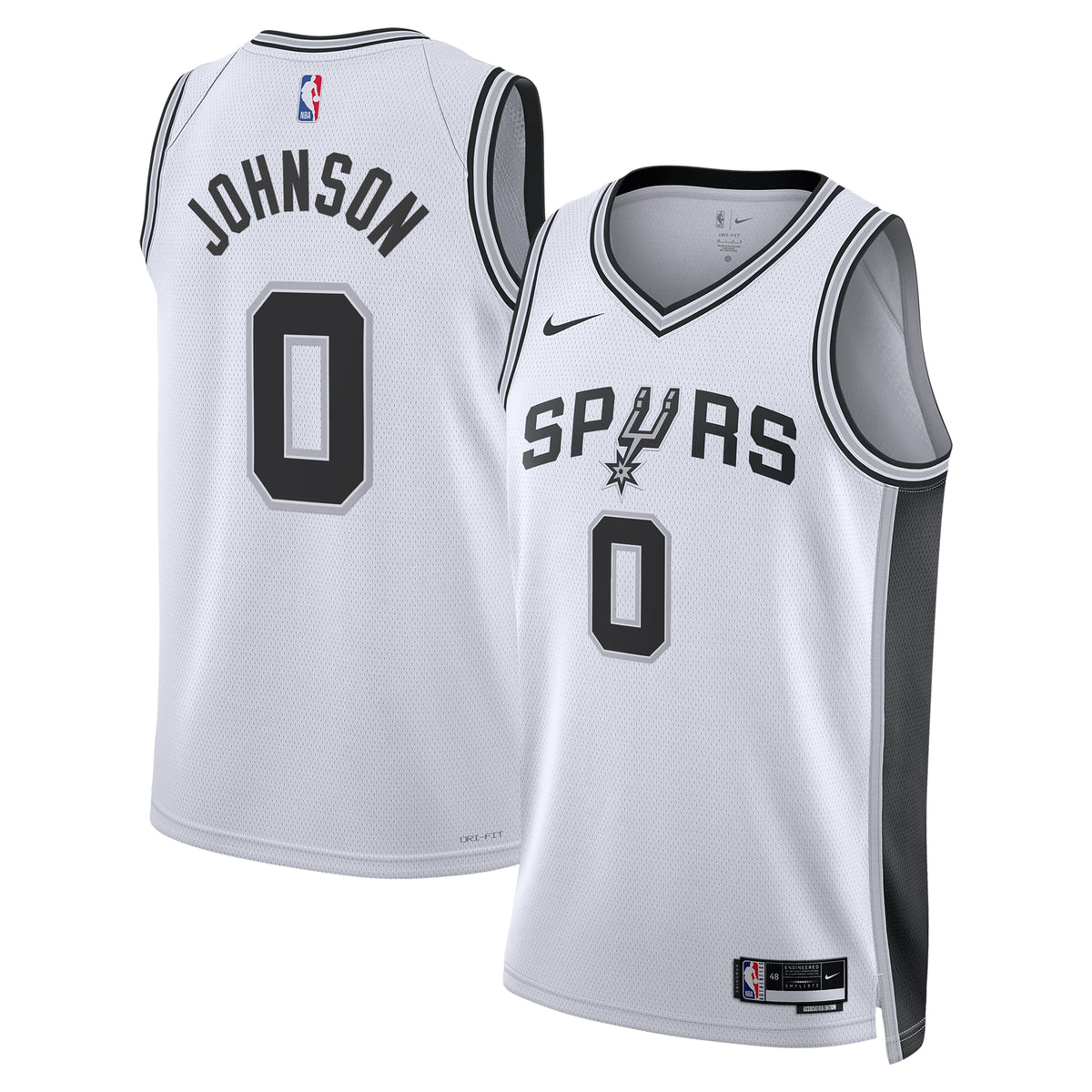 Keldon Johnson San Antonio Spurs Association Edition Swingman Jersey - White - Unisex