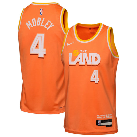 Evan Mobley Cleveland Cavaliers 2025/26 City Edition Swingman Jersey - Orange - Youth