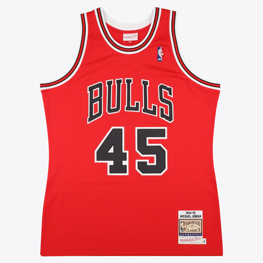 Michael Jordan Chicago Bulls 1994-95 Authentic Road Jersey - Red - Mens