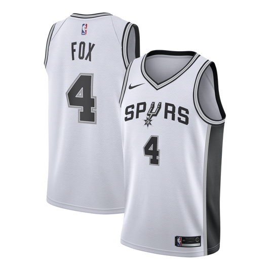 De'Aaron Fox San Antonio Spurs Association Edition Swingman Jersey - White - Youth