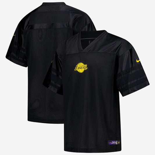 Los Angeles Lakers Courtside Football Jersey - Black - Mens
