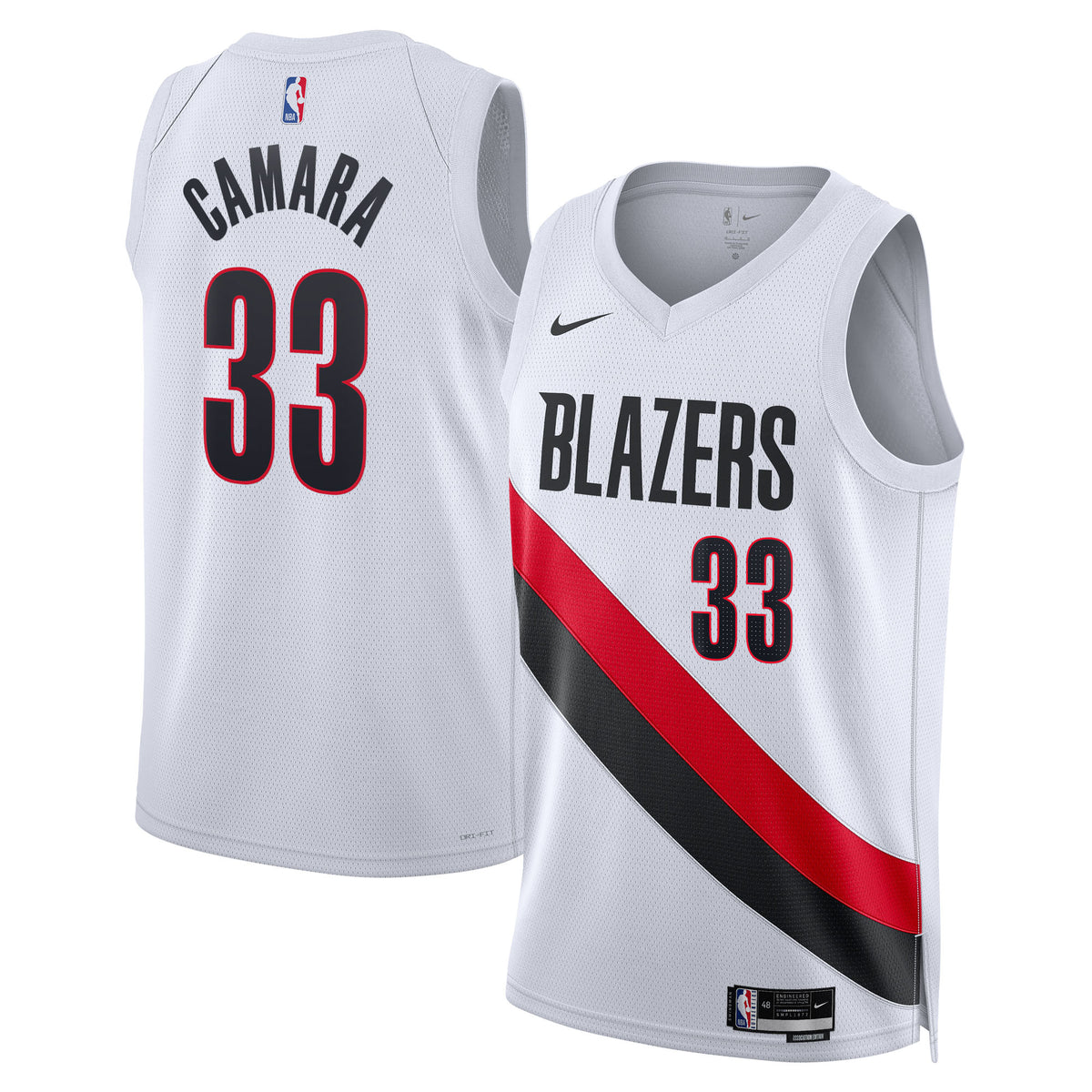 Toumani Camara Portland Trail Blazers Association Edition Replica Swingman Jersey - White - Unisex