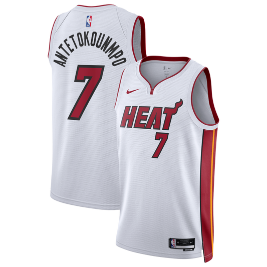 Giannis Antetokounmpo Miami Heat Association Edition Swingman Jersey - White - Unisex