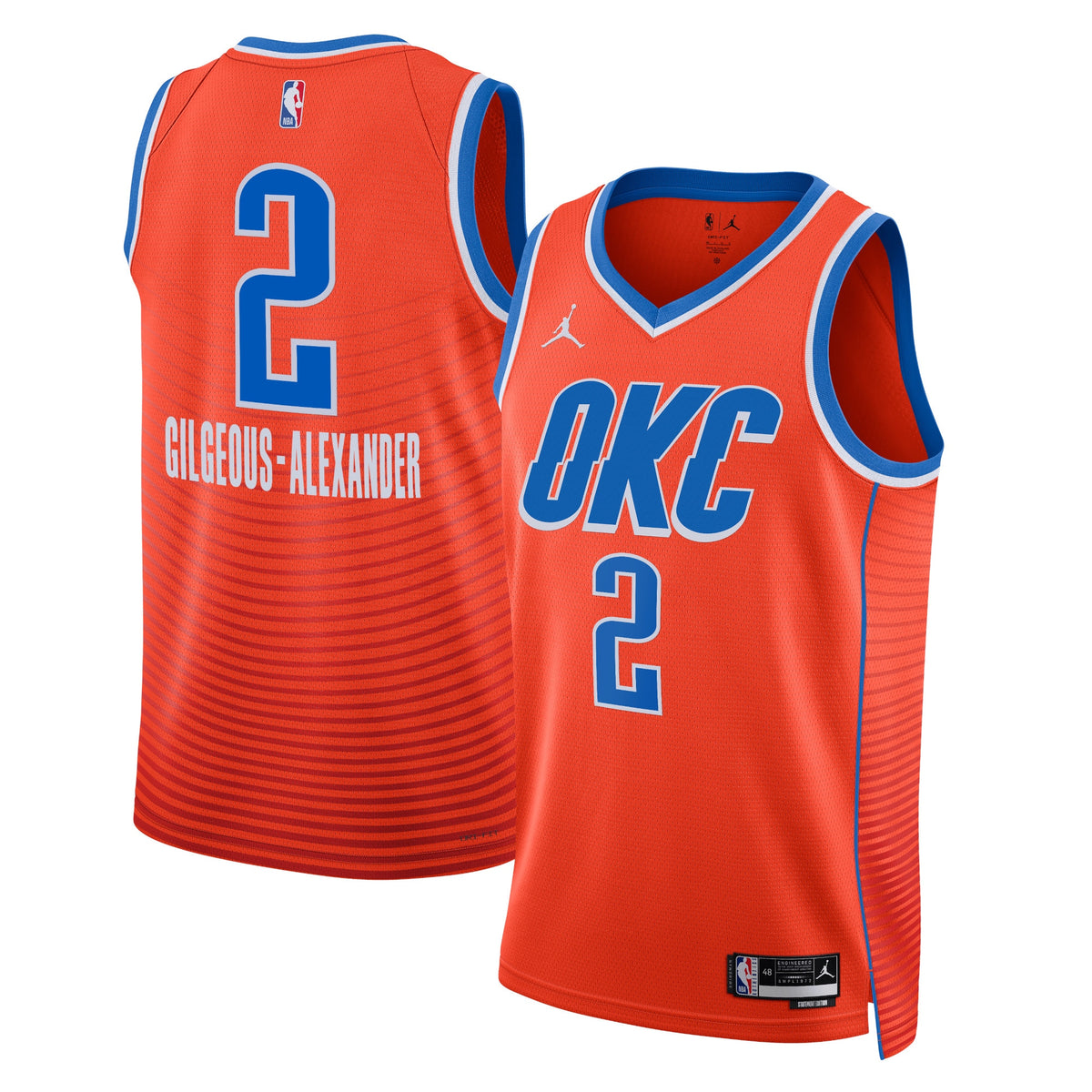 Shai Gilgeous-Alexander Oklahoma City Thunder Statement Edition Swingman Jersey - Orange - Unisex