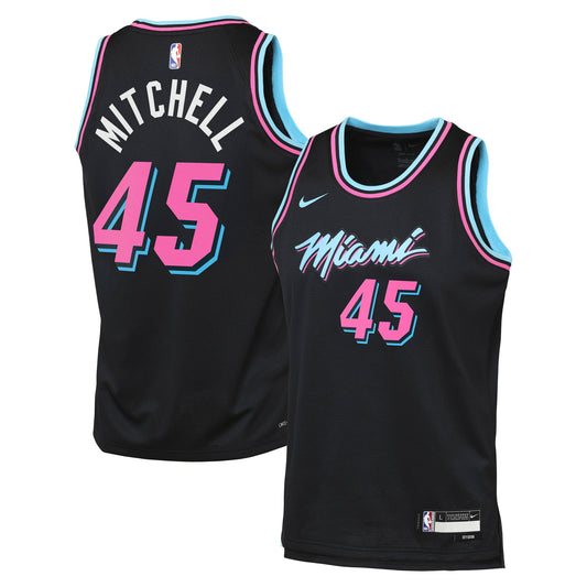 Davion Mitchell Miami Heat 2025/26 City Edition Swingman Jersey - Black - Youth