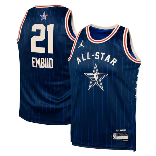 Joel Embiid Philadelphia 76ers 2024 All-Star Swingman Jersey - Navy - Youth